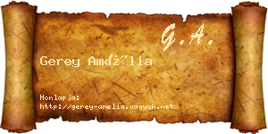 Gerey Amélia névjegykártya